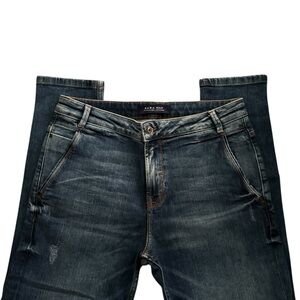 Zara Men's Skinny Jeans - Dark Blue